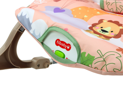 Dětské houpací lehátko 3v1 – s vibrací a zvuky | růžové