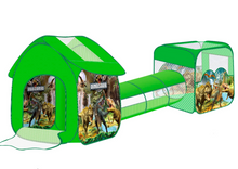Dětské hřiště 3v1 stan tunel basen s motivem dinosaurů
