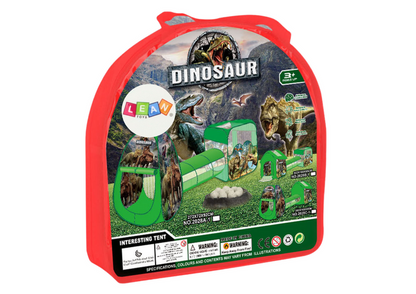 Dětské hřiště 3v1 stan tunel basen s motivem dinosaurů