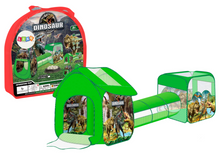 Dětské hřiště 3v1 stan tunel basen s motivem dinosaurů