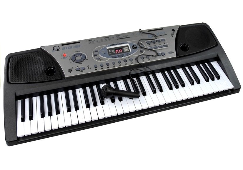 Dětské klávesy s mikrofonem 61 kláves LED displej MQ 810
