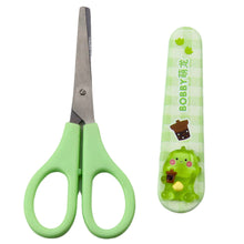 Dětské nůžky s ochranným krytem 14cm ergonomické zelené