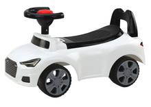 Dětské odrážedlo auto – s opěradlem a klaksonem | bílé