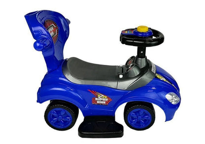 Dětské odrážedlo s tyčkou 3v1 Mega Car modré