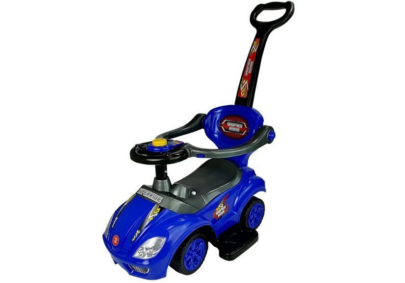 Dětské odrážedlo s tyčkou 3v1 Mega Car modré