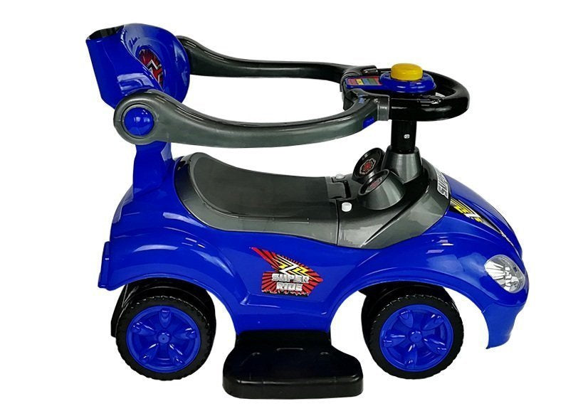 Dětské odrážedlo s tyčkou 3v1 Mega Car modré