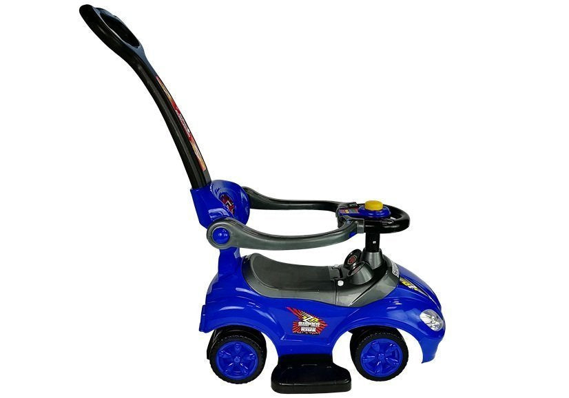 Dětské odrážedlo s tyčkou 3v1 Mega Car modré