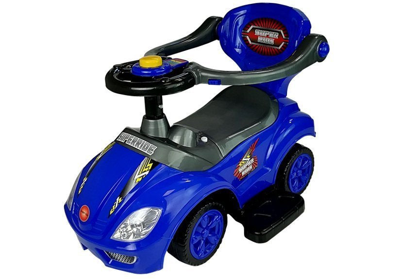 Dětské odrážedlo s tyčkou 3v1 Mega Car modré