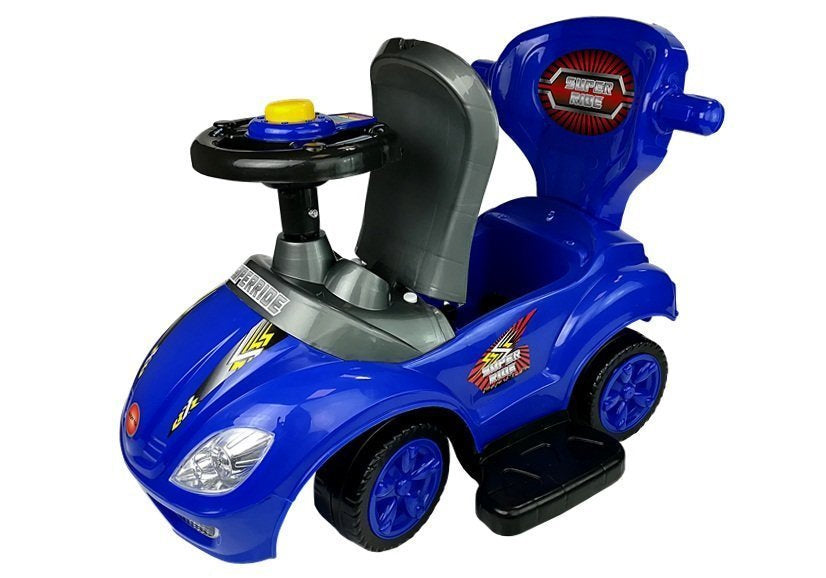 Dětské odrážedlo s tyčkou 3v1 Mega Car modré