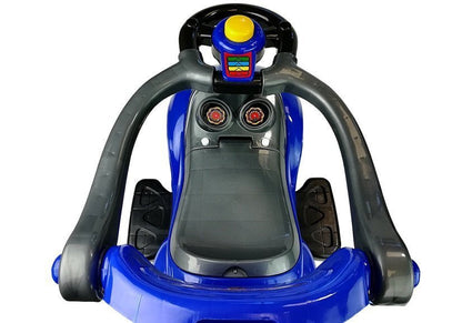 Dětské odrážedlo s tyčkou 3v1 Mega Car modré
