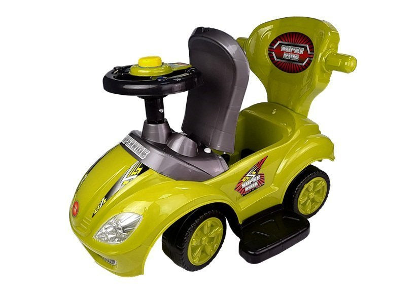 Dětské odrážedlo s tyčkou 3v1 Mega Car žluté