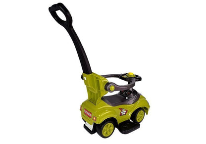 Dětské odrážedlo s tyčkou 3v1 Mega Car žluté