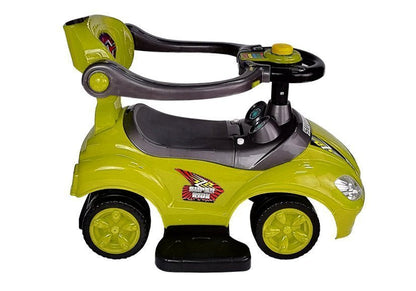 Dětské odrážedlo s tyčkou 3v1 Mega Car žluté