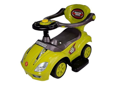 Dětské odrážedlo s tyčkou 3v1 Mega Car žluté