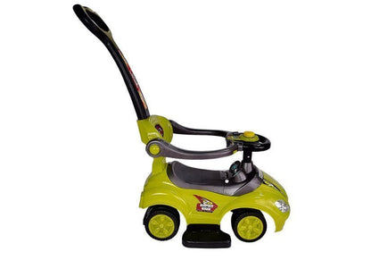 Dětské odrážedlo s tyčkou 3v1 Mega Car žluté