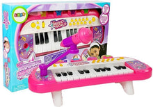 Dětské pianino 24 kláves s mikrofonem a USB vstupem růžové