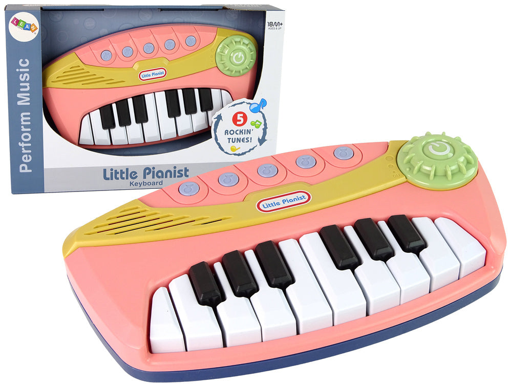 Dětské pianino interaktivní s LED podsvícením 16 kláves růžové
