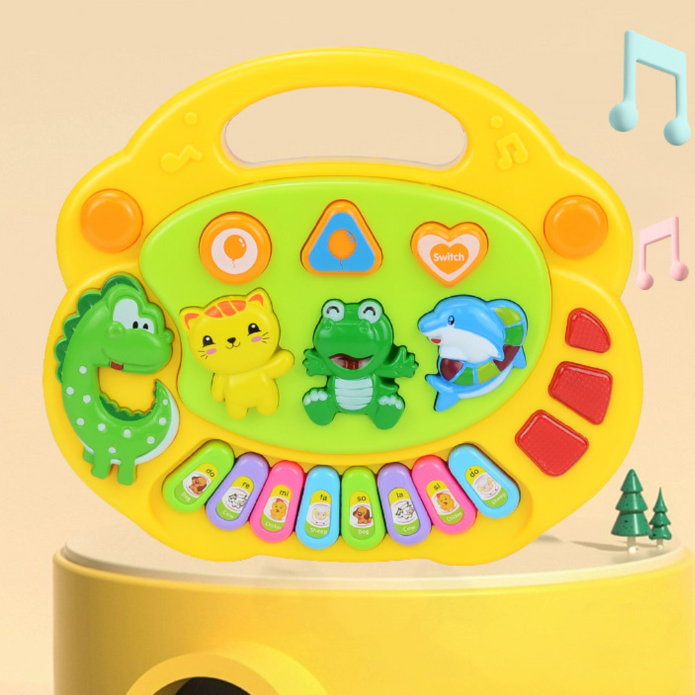 Dětské pianino se zvuky zvířat – interaktivní s melodiemi