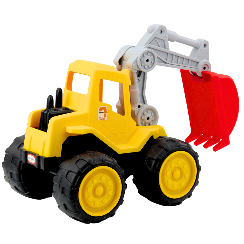 Dětský bagr do písku žlutý 45cm s ergonomickými úchyty