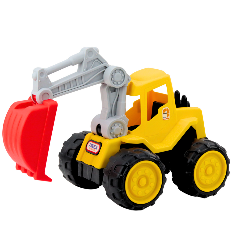 Dětský bagr do písku žlutý 45cm s ergonomickými úchyty
