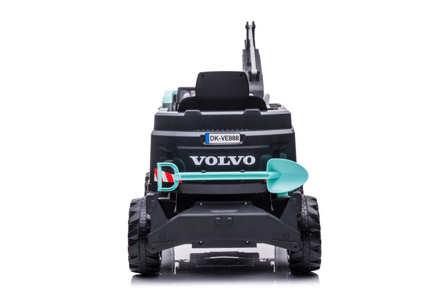 Dětský bagr na akumulátor s elektrickým ramenem Volvo modrý