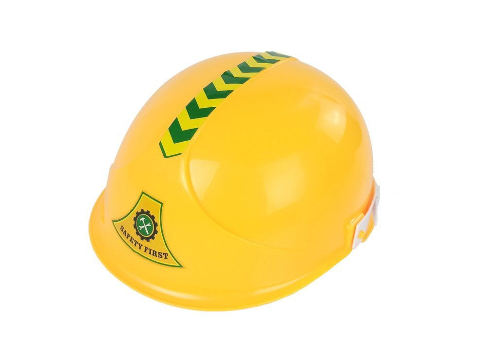 Dětský bagr odrážedlo s ruchomým ramenem a helmou žlutý