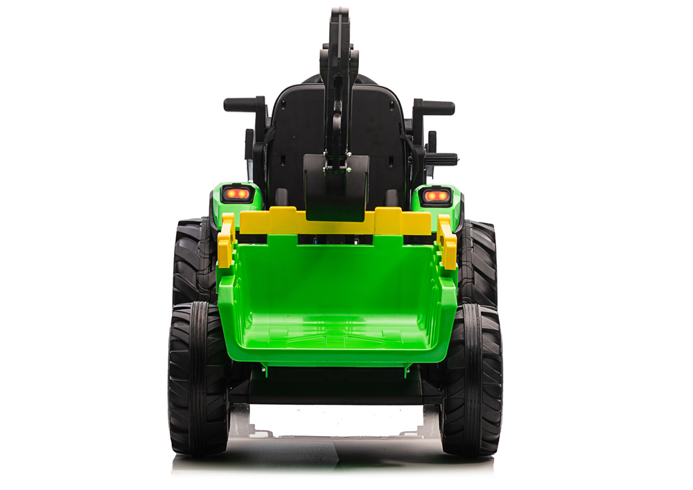 Dětský bagr s návěsem na akumulátor SX2068 zelený