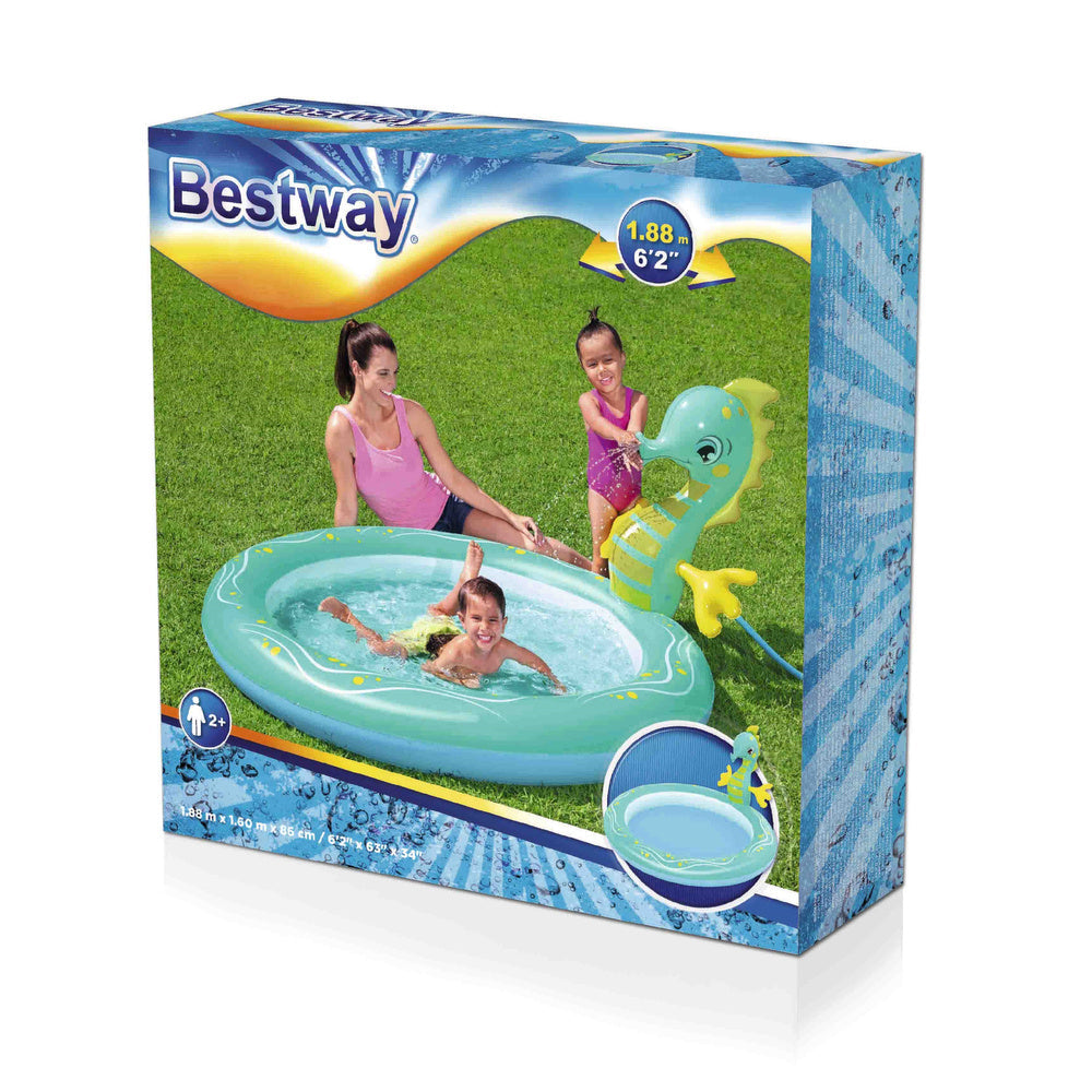 Dětský bazén s fontánou a mořským koníkem 188 cm – Bestway