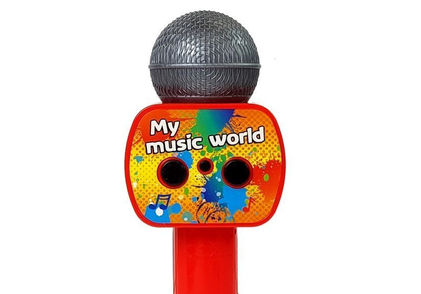 Dětský bezdrátový mikrofon karaoke s Bluetooth reproduktorem červený