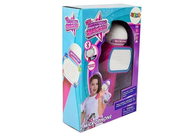 Dětský bezdrátový mikrofon karaoke s Bluetooth reproduktorem růžový