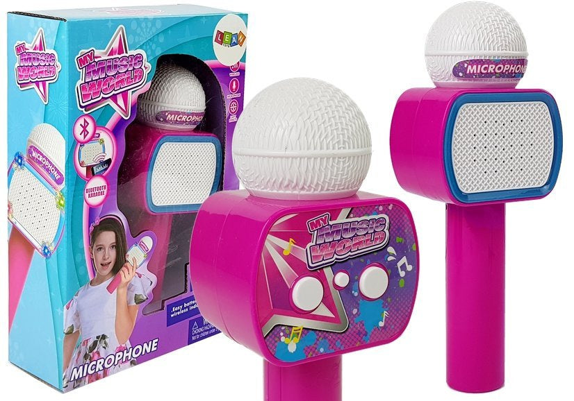 Dětský bezdrátový mikrofon karaoke s Bluetooth reproduktorem růžový