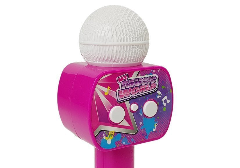 Dětský bezdrátový mikrofon karaoke s Bluetooth reproduktorem růžový