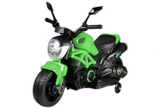 Dětský elektrický motocykl GTM1188 s LED světly zelený
