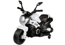 Dětský elektrický motocykl s akumulátorem 6V 35W bílý
