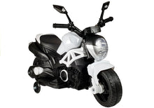 Dětský elektrický motocykl s akumulátorem 6V 35W bílý
