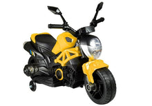 Dětský elektrický motocykl s akumulátorem 6V 35W – GTM1188 žlutý