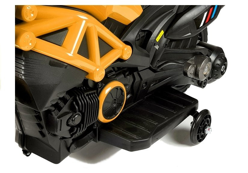Dětský elektrický motocykl s akumulátorem 6V 35W – GTM1188 žlutý