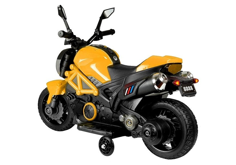 Dětský elektrický motocykl s akumulátorem 6V 35W – GTM1188 žlutý