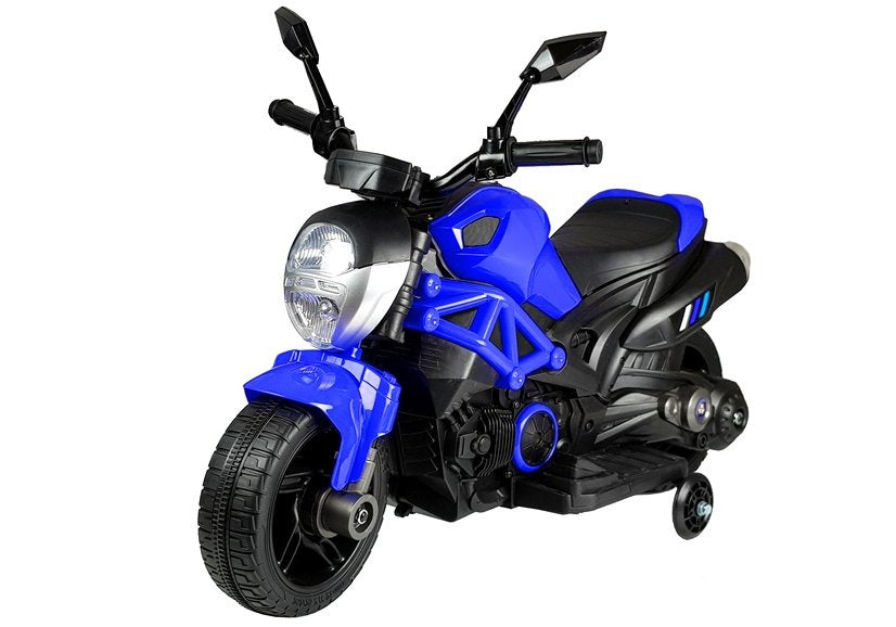 Dětský elektrický motocykl s akumulátorem 6V 35W modrý