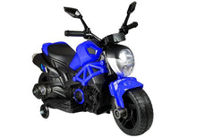 Dětský elektrický motocykl s akumulátorem 6V 35W modrý