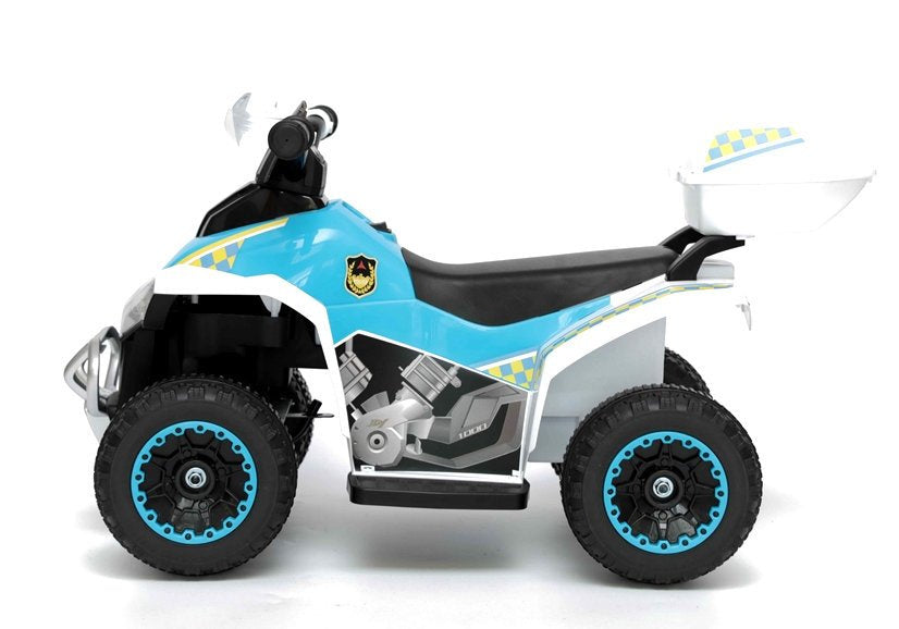 Dětský elektrický quad policejní s akumulátorem bílý