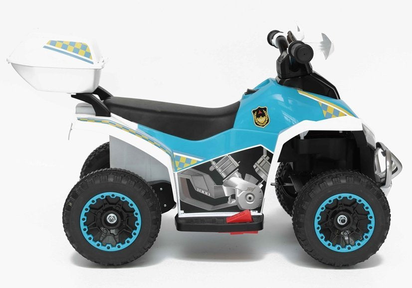 Dětský elektrický quad policejní s akumulátorem bílý