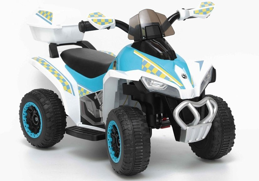Dětský elektrický quad policejní s akumulátorem bílý