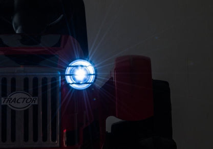 Dětský elektrický traktor s přívěsem 12V světla hudba červený