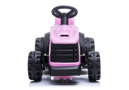 Dětský elektrický traktor s přívěsem na akumulátor růžový