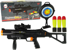 Dětský granátomet s raketami a zvuky baterka a terč černý