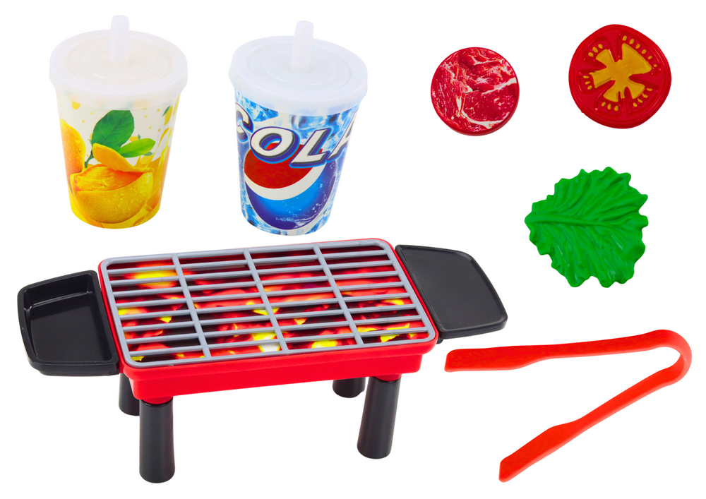 Dětský grill set s potravinami nápoji zeleninou 40 dílů