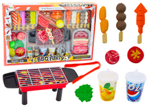 Dětský grill set s potravinami nápoji zeleninou 40 dílů