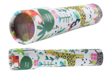 Dětský kaleidoskop se zvířátky a barevnými vzory bílý
