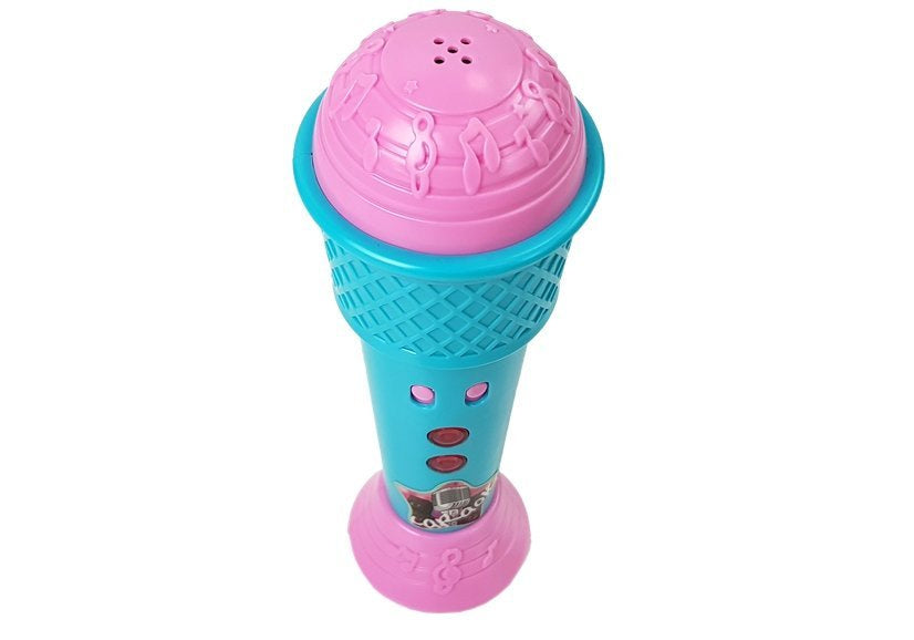 Dětský karaoke mikrofon se světly a zvuky modrý